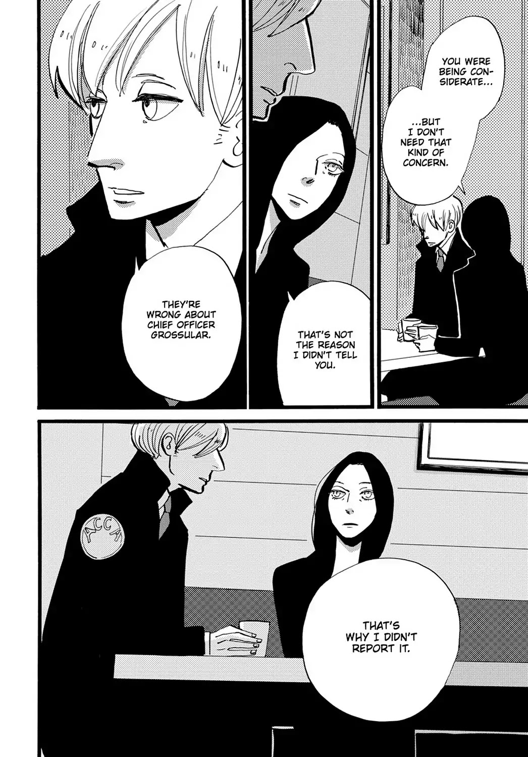 ACCA - 13-ku Kansatsuka Chapter 23 page 10 - Chapter 23: Two on the Bridge in Korore