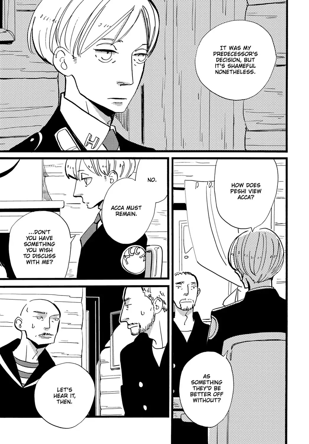 ACCA - 13-ku Kansatsuka Chapter 27 page 21 - Chapter 27: The Princess and Knight in Badon