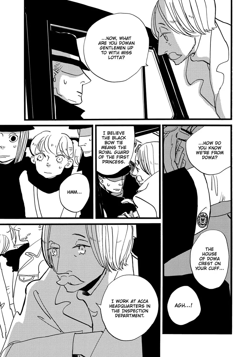 ACCA - 13-ku Kansatsuka Chapter 28 page 14 - Chapter 28: The Princess, the Knight, and the Gentleman in Badon