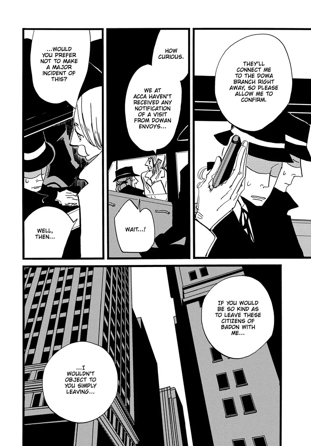 ACCA - 13-ku Kansatsuka Chapter 28 page 15 - Chapter 28: The Princess, the Knight, and the Gentleman in Badon