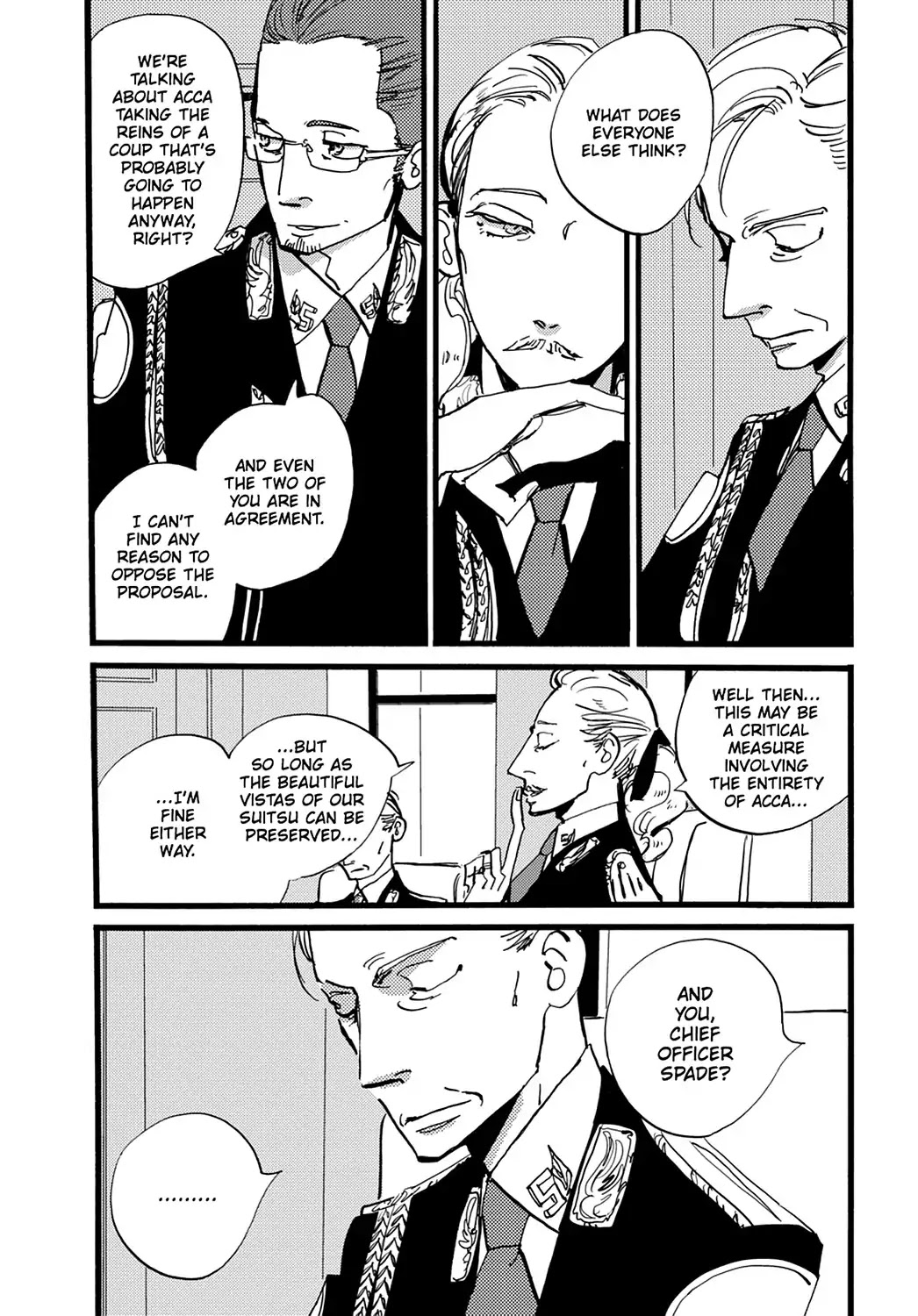 ACCA - 13-ku Kansatsuka Chapter 29 page 19 - Chapter 29: In Yakkara. the Card to Bet on Is ACCA's Future