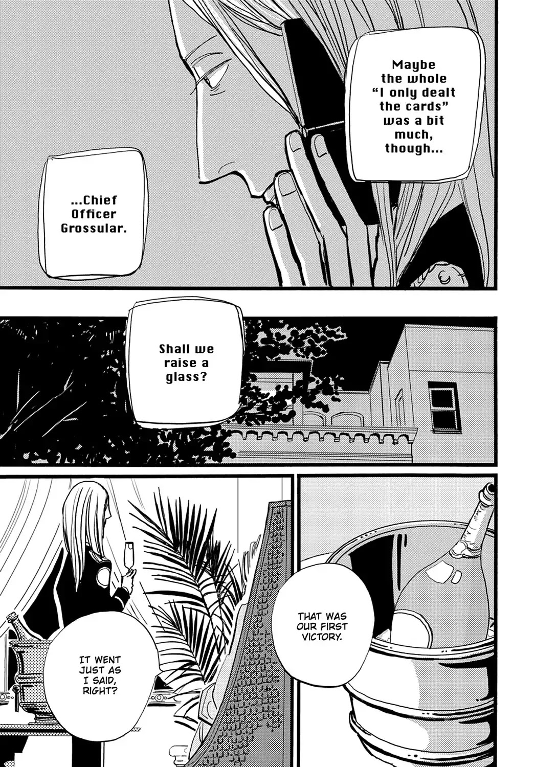 ACCA - 13-ku Kansatsuka Chapter 29 page 23 - Chapter 29: In Yakkara. the Card to Bet on Is ACCA's Future
