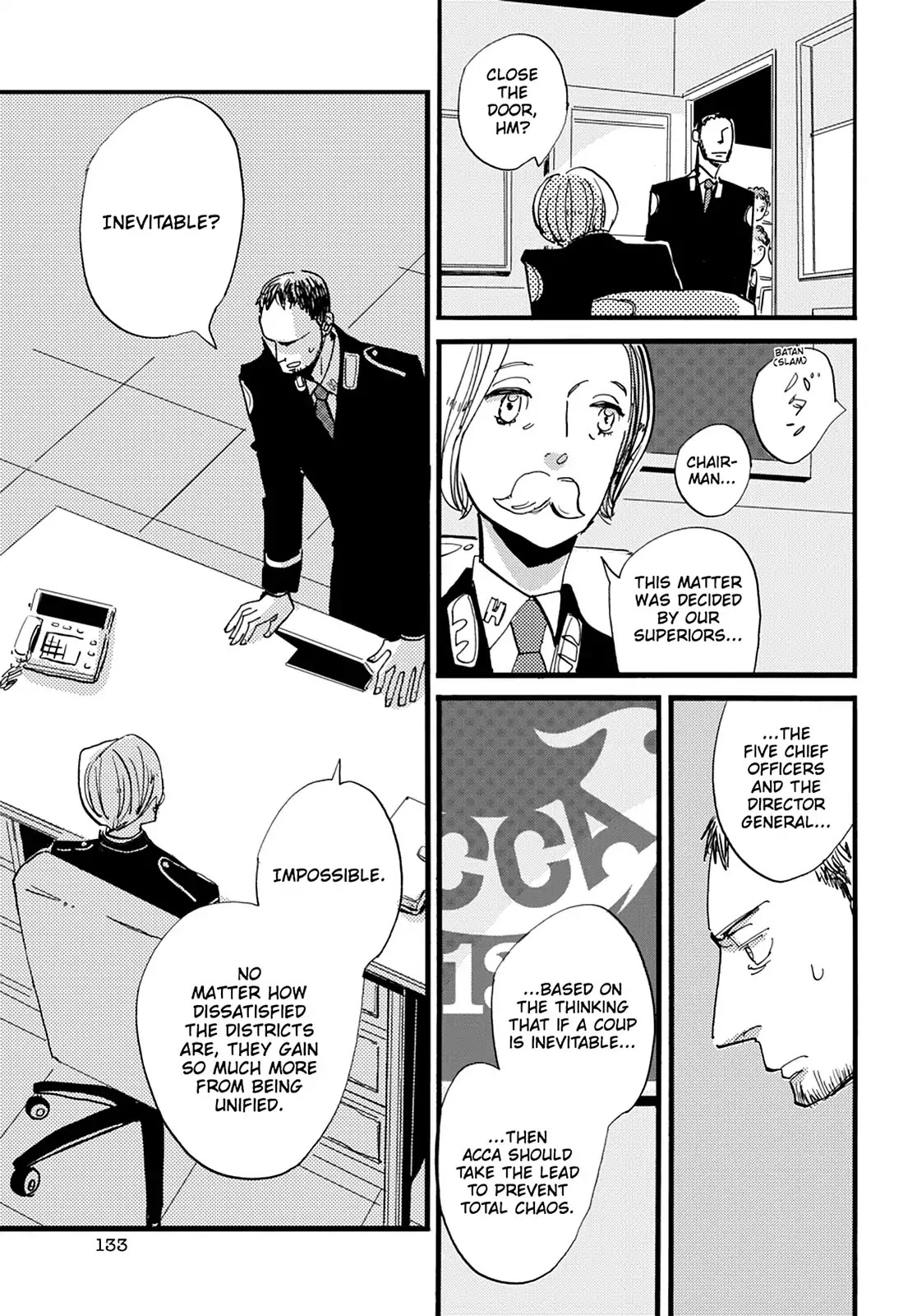 ACCA - 13-ku Kansatsuka Chapter 35 page 10 - Chapter 35: The Night Before, the Weight of True Intent in Badon