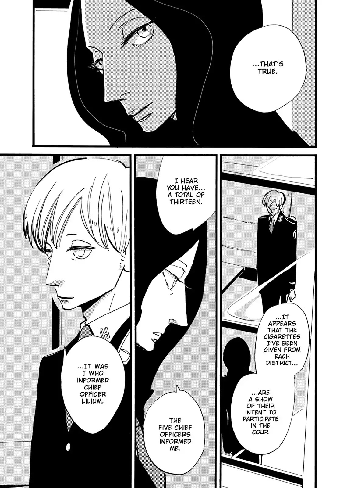 ACCA - 13-ku Kansatsuka Chapter 35 page 14 - Chapter 35: The Night Before, the Weight of True Intent in Badon