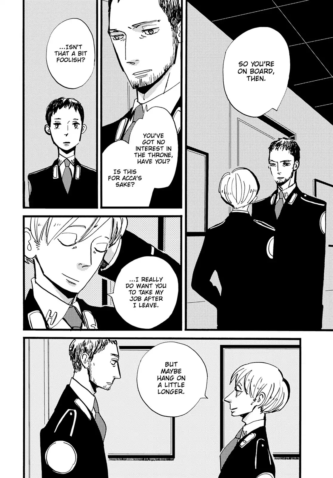 ACCA - 13-ku Kansatsuka Chapter 35 page 19 - Chapter 35: The Night Before, the Weight of True Intent in Badon
