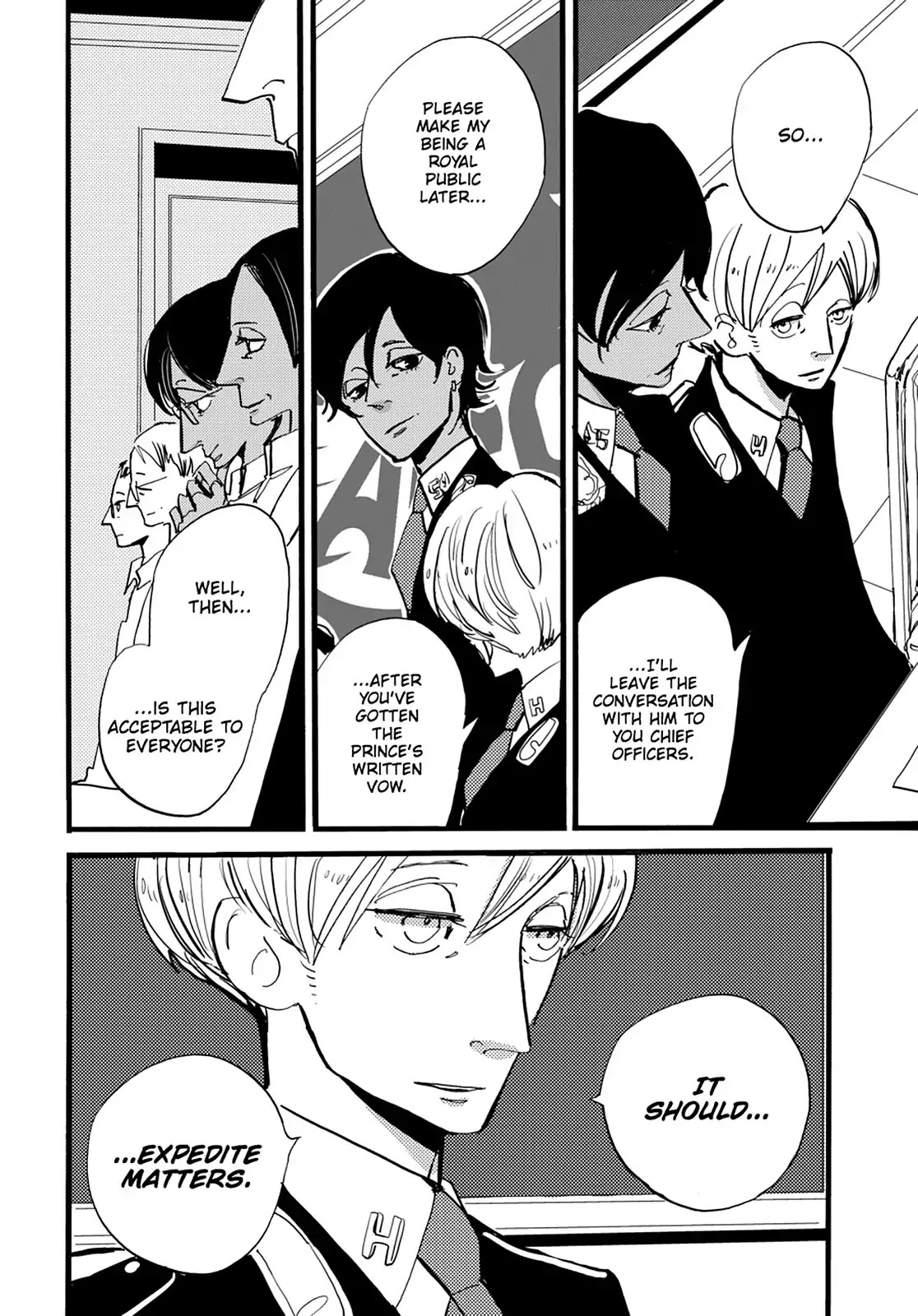 ACCA - 13-ku Kansatsuka Chapter 36 page 13 - Chapter 36: At the Zero Hour, "For the Sake of the Nation" in Badon