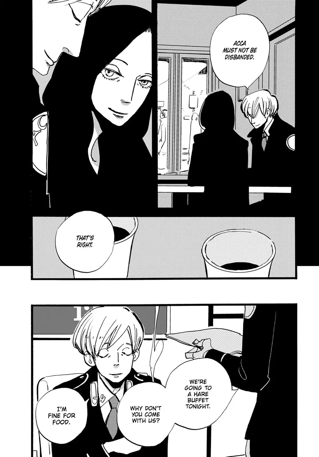 ACCA - 13-ku Kansatsuka Chapter 37 page 54 - Vol.6 Final Chapter: The Day the Bird of ACCA Spreads Its Wings [END]