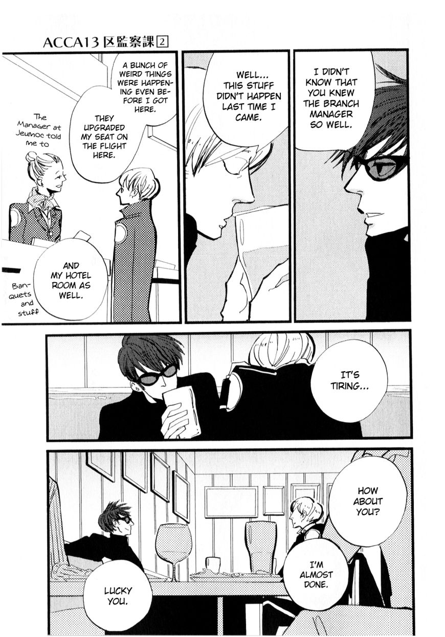 ACCA - 13-ku Kansatsuka Chapter 7 page 18 - Chapter 7 : A Toast in Jeumoc with a Bad Influence