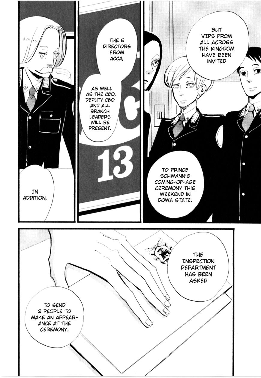 ACCA - 13-ku Kansatsuka Chapter 9 page 13 - Chapter 9 : A Wine Glass Exchanged in Bardon