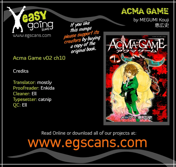 Acma:Game Chapter 10 page 1 - Chapter 10: Unlocked