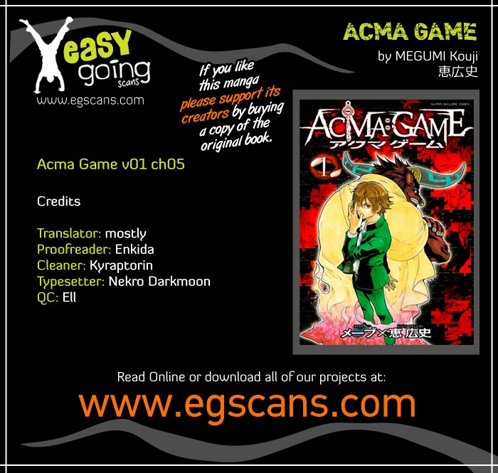 Acma:Game Chapter 5 page 1 - Chapter 5: Defeat