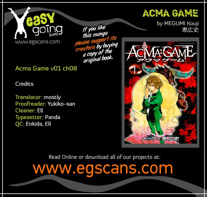 Acma:Game Chapter 8 page 1 - Chapter 8: Your Will