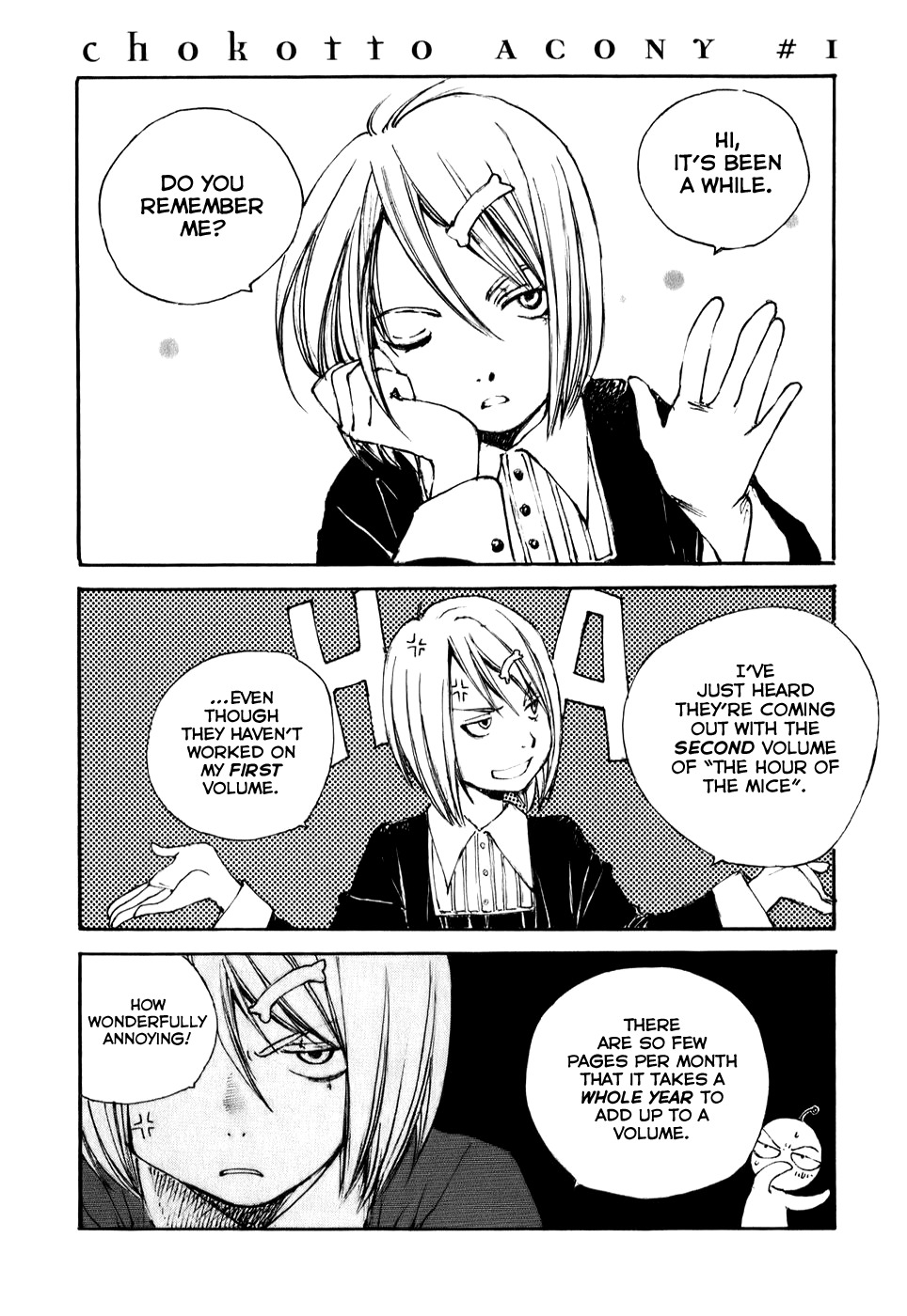 Acony Chapter 6.5 page 1 - Chapter 6.5: Omake