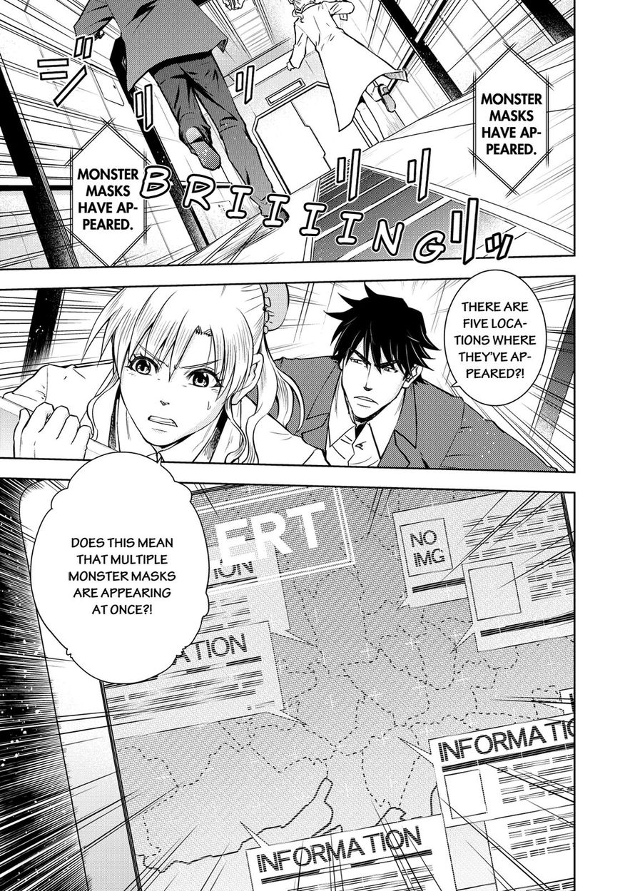 Action Kamen Chapter 9 page 1 - Chapter 9 : The Monster Mask Outbreak Incident