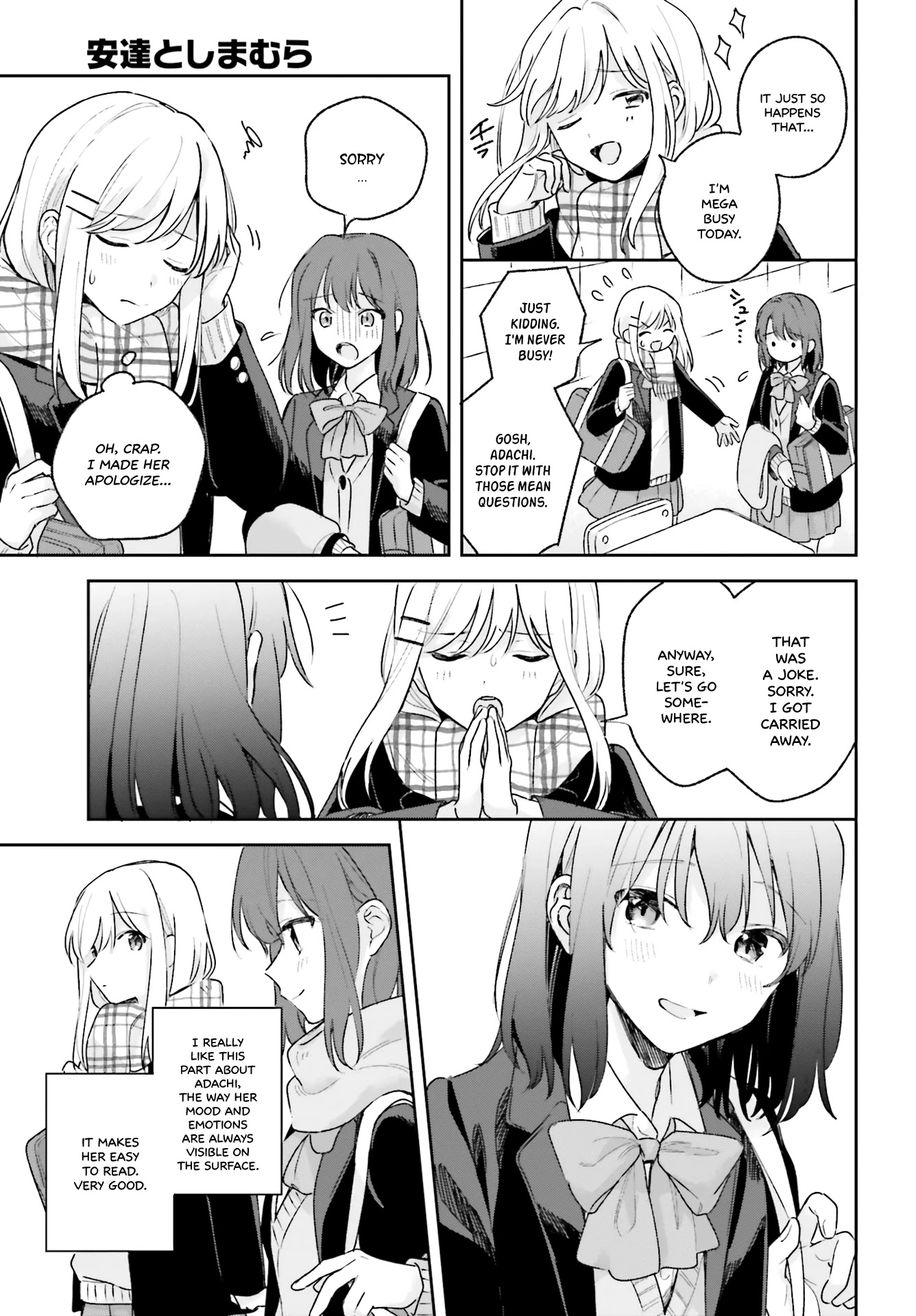 Adachi to Shimamura (Moke Yuzuhara) Chapter 14 page 7 - Chapter 14: Pick a Chocolate Fitting of Me