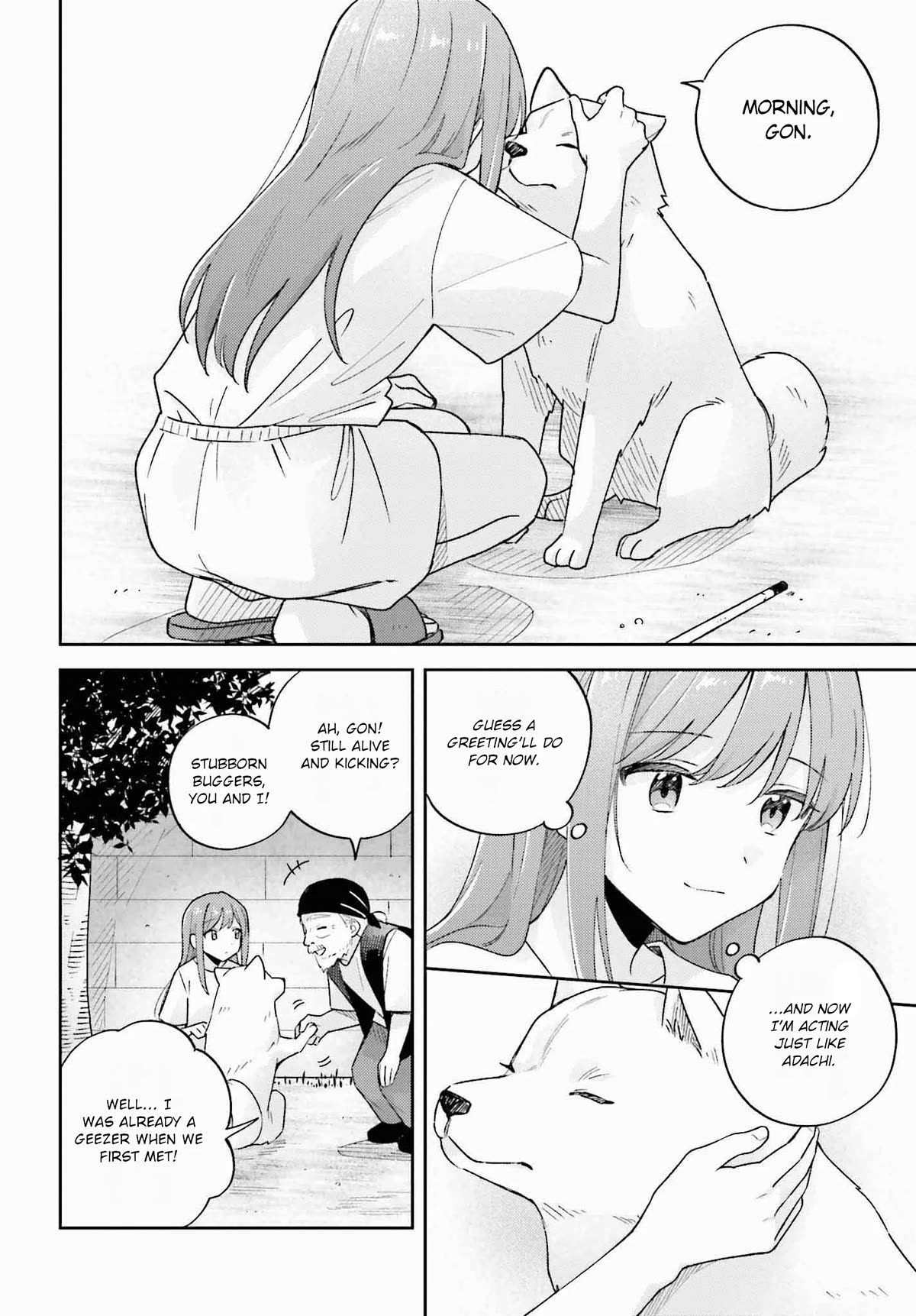 Adachi to Shimamura (Moke Yuzuhara) Chapter 37.1 page 16 - Chapter 37.1: Hometown Dog