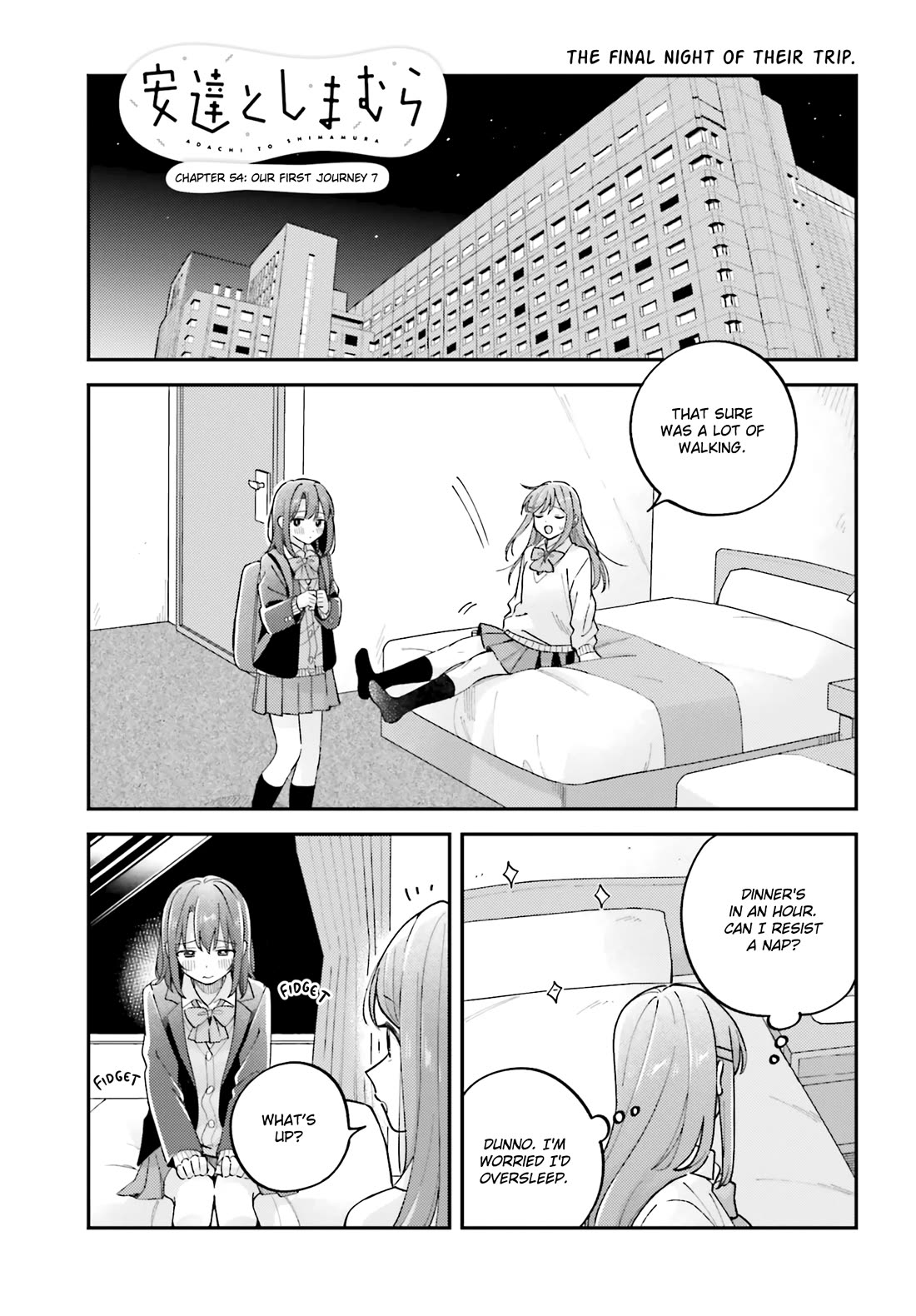 Adachi to Shimamura (Moke Yuzuhara) Chapter 44.7 page 1 - Chapter 44.7: Our First Journey 7