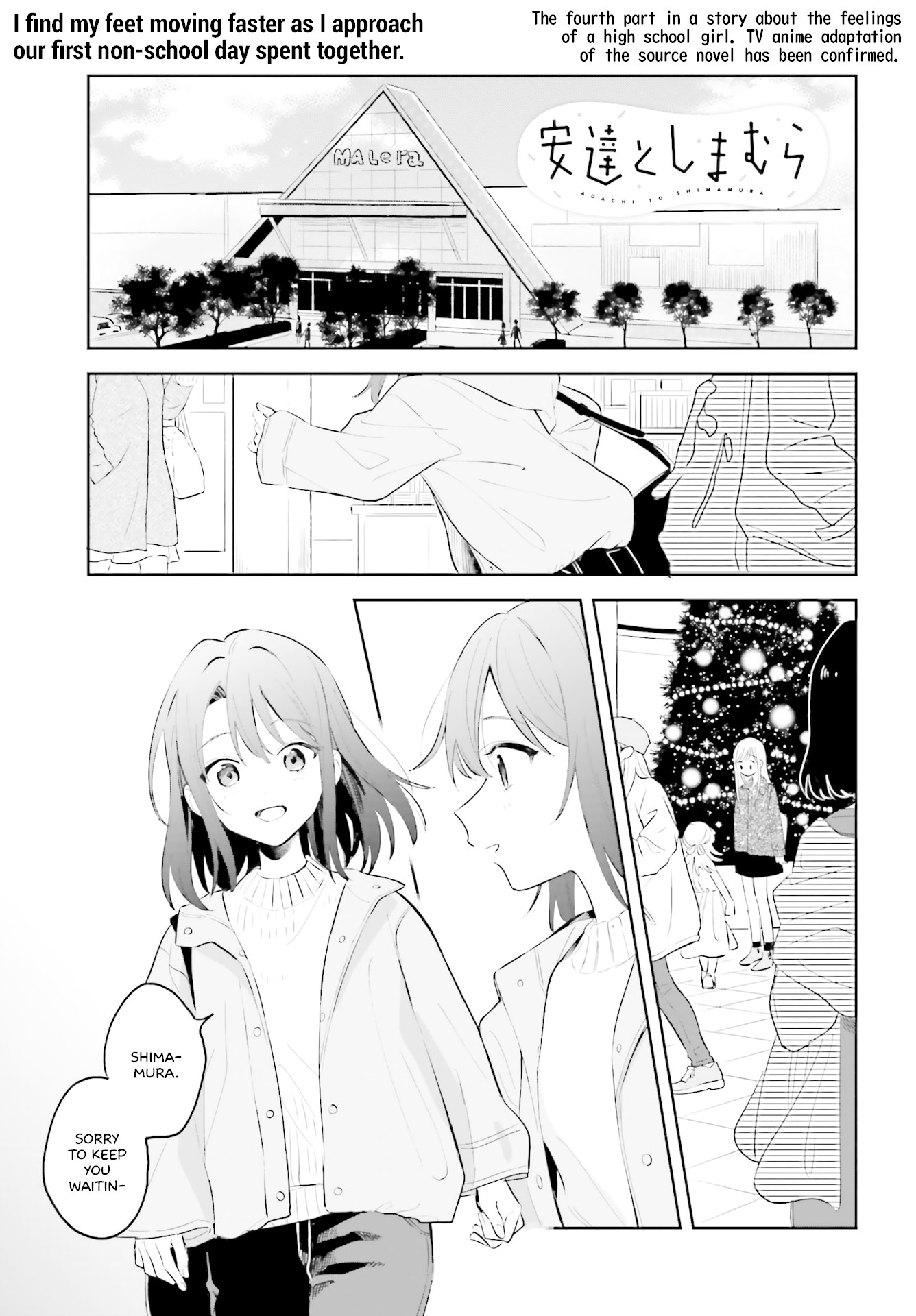 Adachi to Shimamura (Moke Yuzuhara) Chapter 5 page 1 - Chapter 5: Isosceles Triangle 2