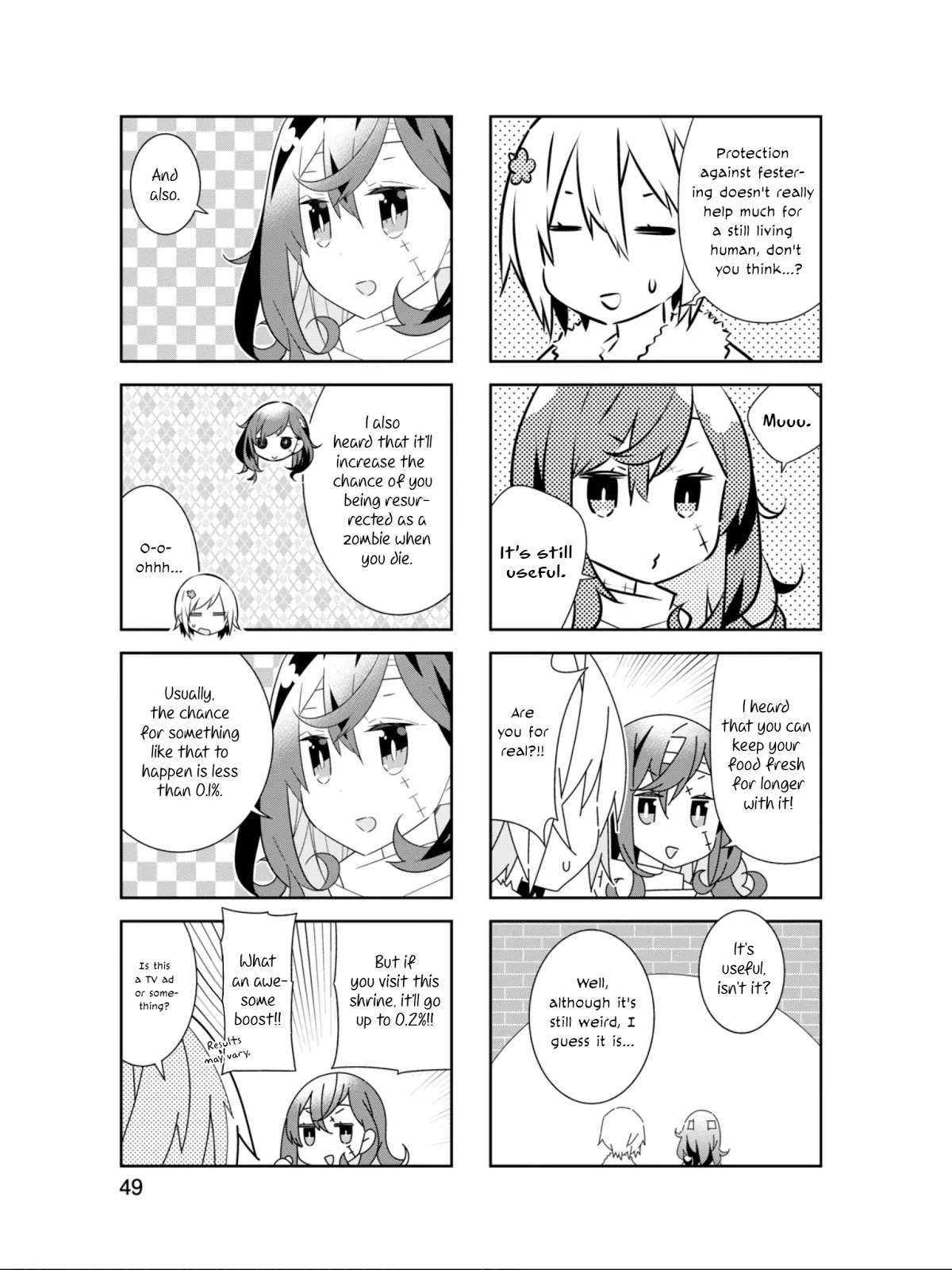 Adashino-san wa Sude ni Shinderu Chapter 19 page 4 - Chapter 19: What an awesome boost!! Results may vary*.