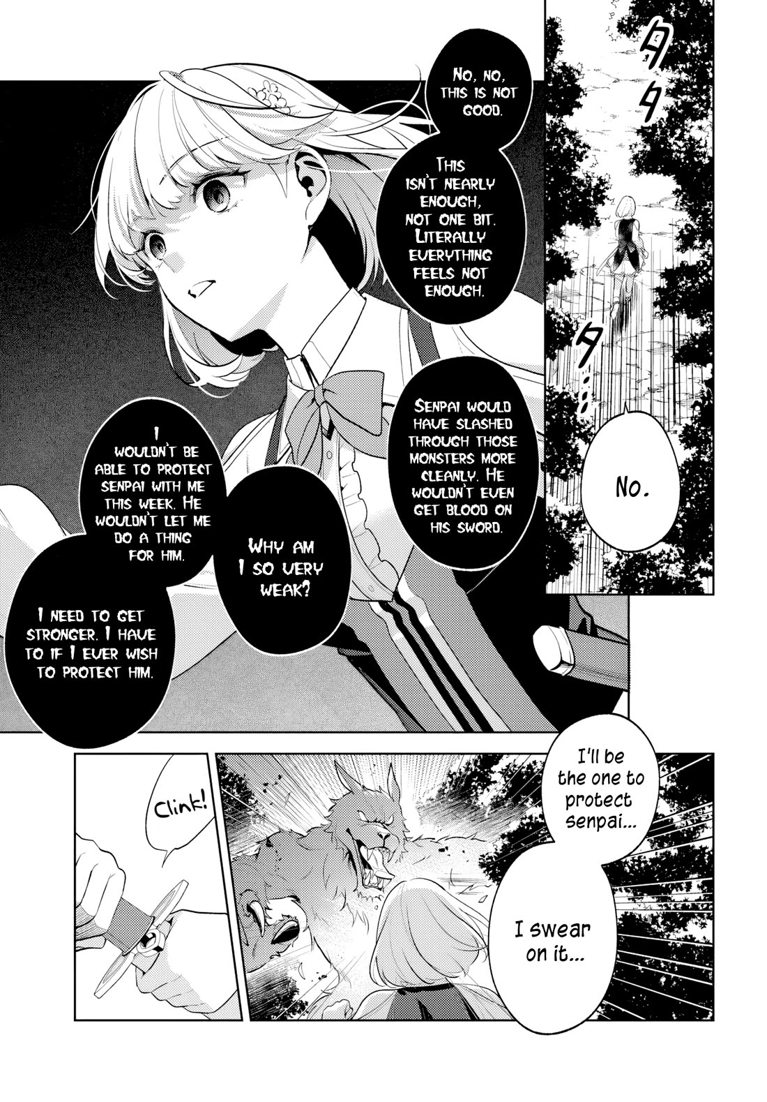 After a Desperate Struggle to Avoid Annihilation, My Party Became Unwell Chapter 3 page 12 - Chapter 3: The Two Girls Hunting Monsters