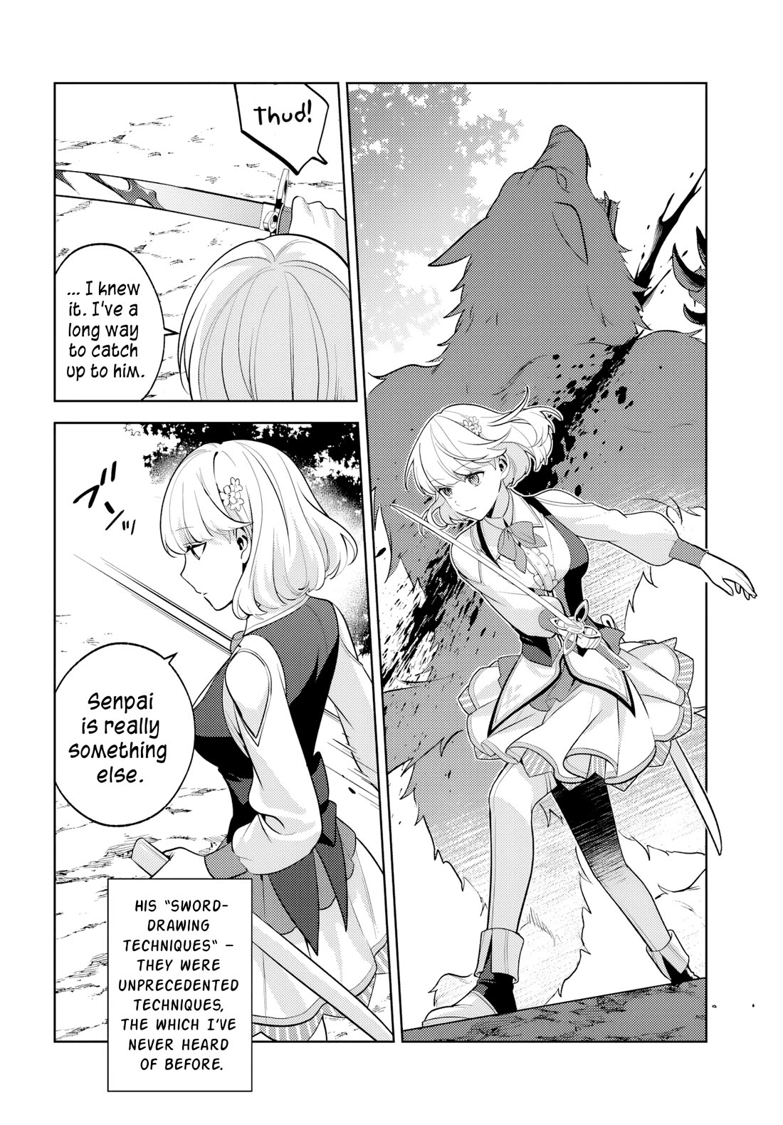 After a Desperate Struggle to Avoid Annihilation, My Party Became Unwell Chapter 3 page 13 - Chapter 3: The Two Girls Hunting Monsters