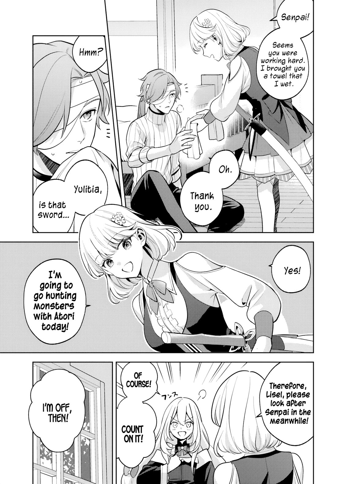 After a Desperate Struggle to Avoid Annihilation, My Party Became Unwell Chapter 3 page 4 - Chapter 3: The Two Girls Hunting Monsters