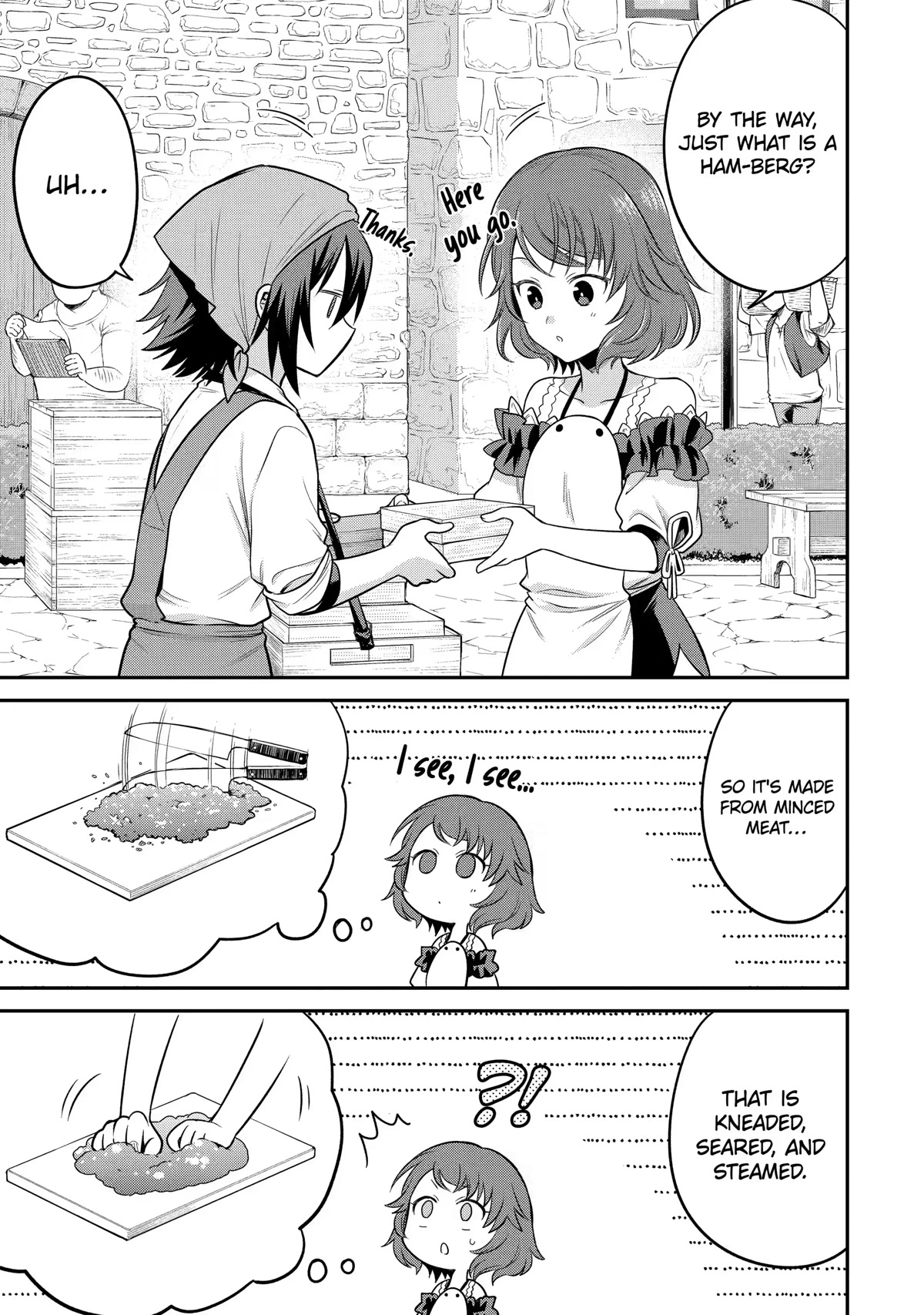 After Reincarnating, I Became the Son of Inkeepers Chapter 12 page 13 - Chapter 12: Hamburg Sandwich