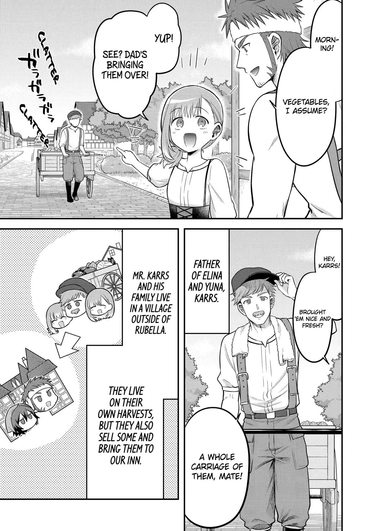 After Reincarnating, I Became the Son of Inkeepers Chapter 14 page 5 - Chapter 14: The Farming Sisters