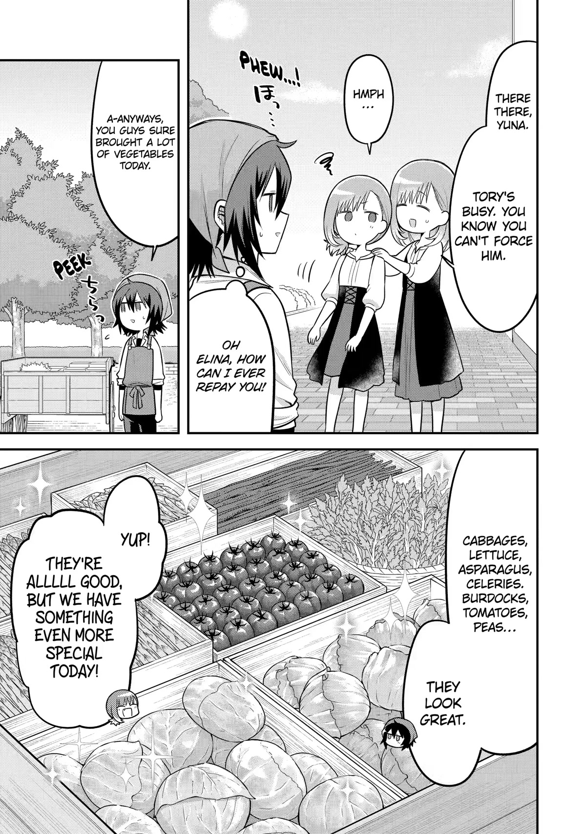 After Reincarnating, I Became the Son of Inkeepers Chapter 14 page 9 - Chapter 14: The Farming Sisters