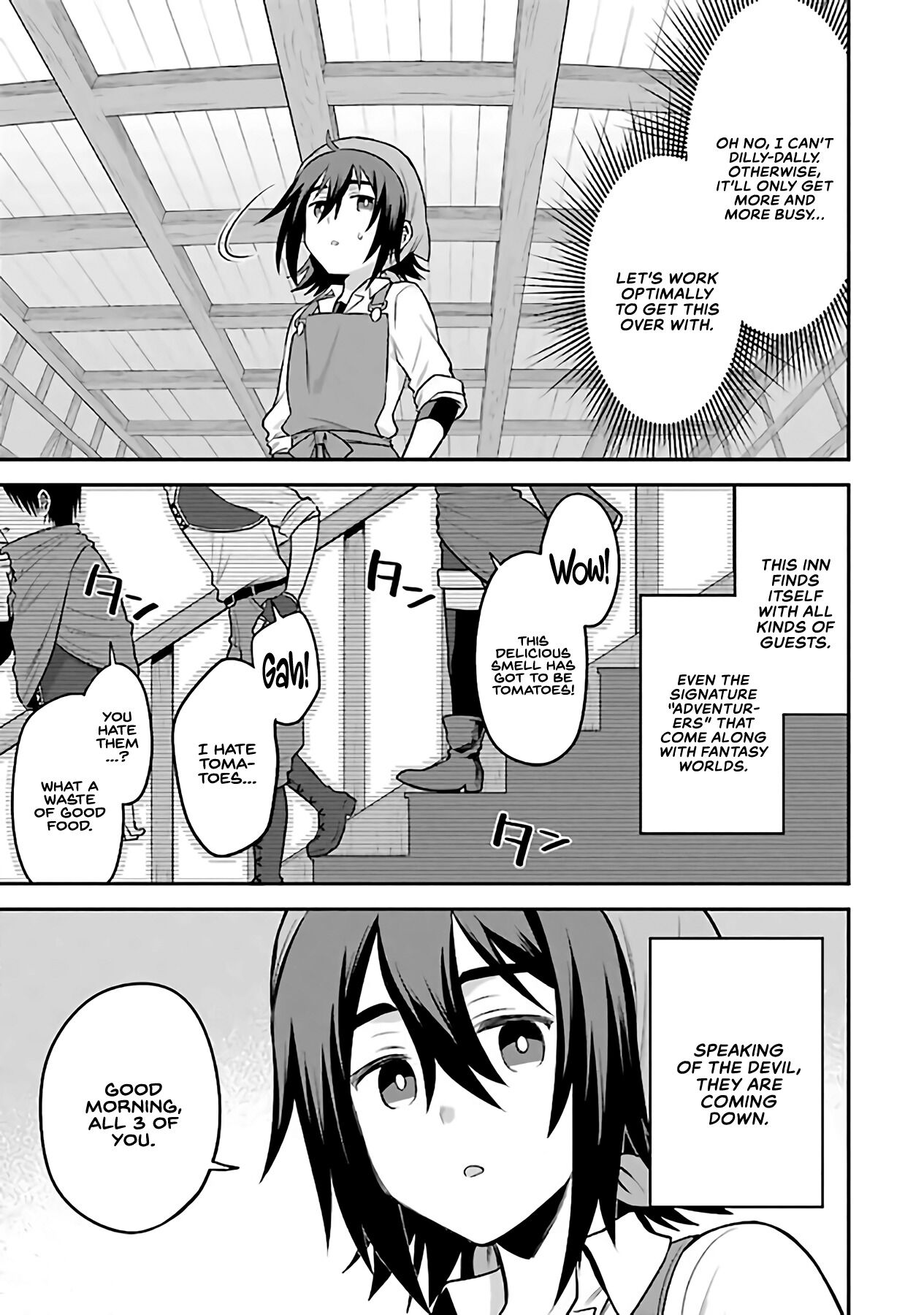 After Reincarnating, I Became the Son of Inkeepers Chapter 3 page 4 - Chapter 3: The Adventurer Trio