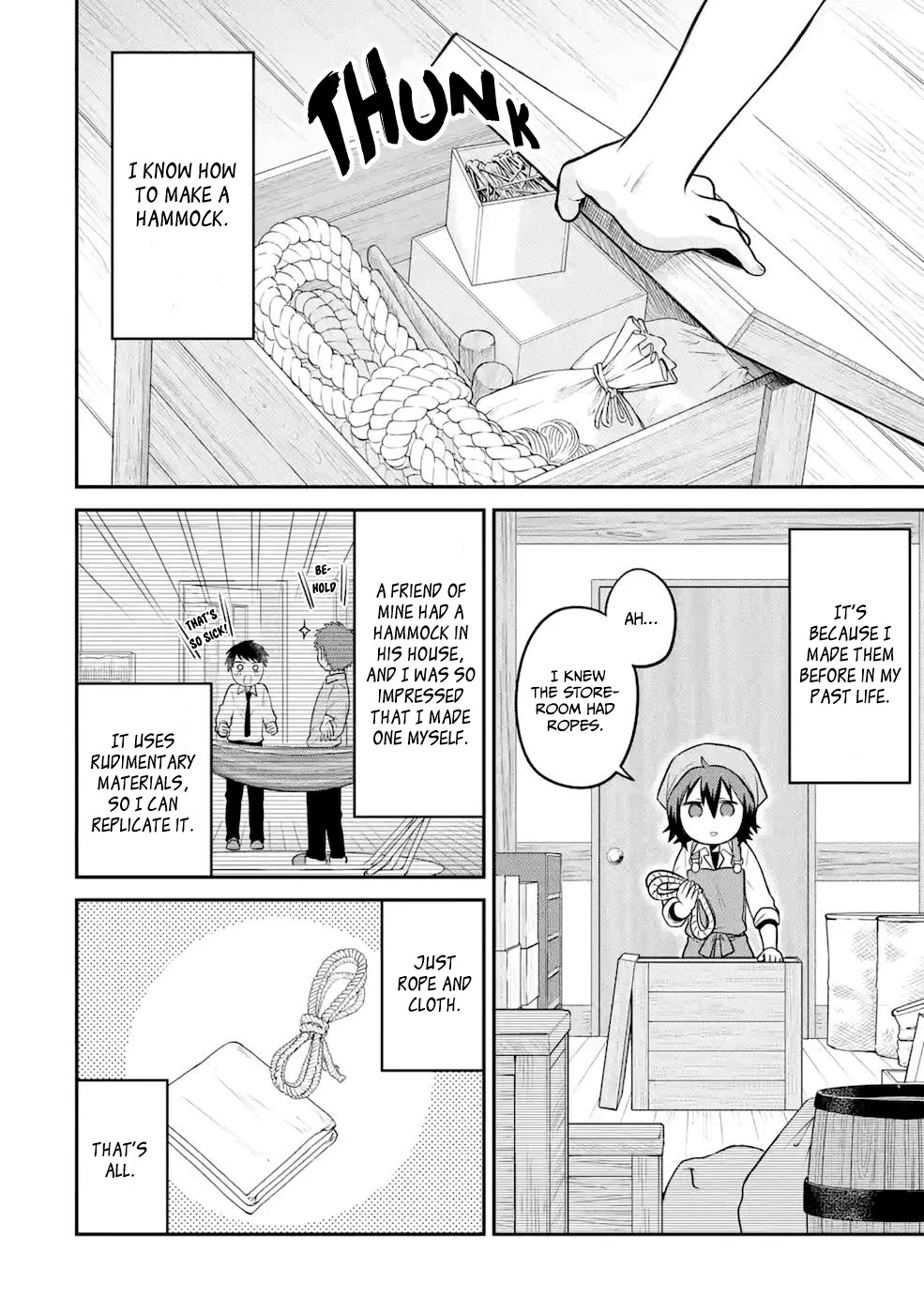 After Reincarnating, I Became the Son of Inkeepers Chapter 8 page 4 - Chapter 8: Let's Make a Hammock!