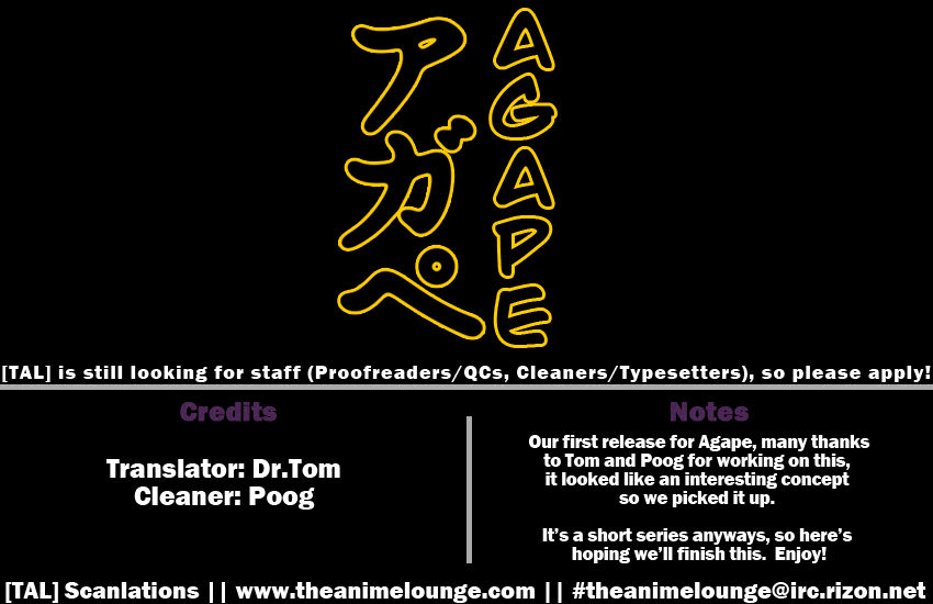 AGAPE Chapter 1.2 page 1 - Chapter 1 v2 : Negotiation.1 -