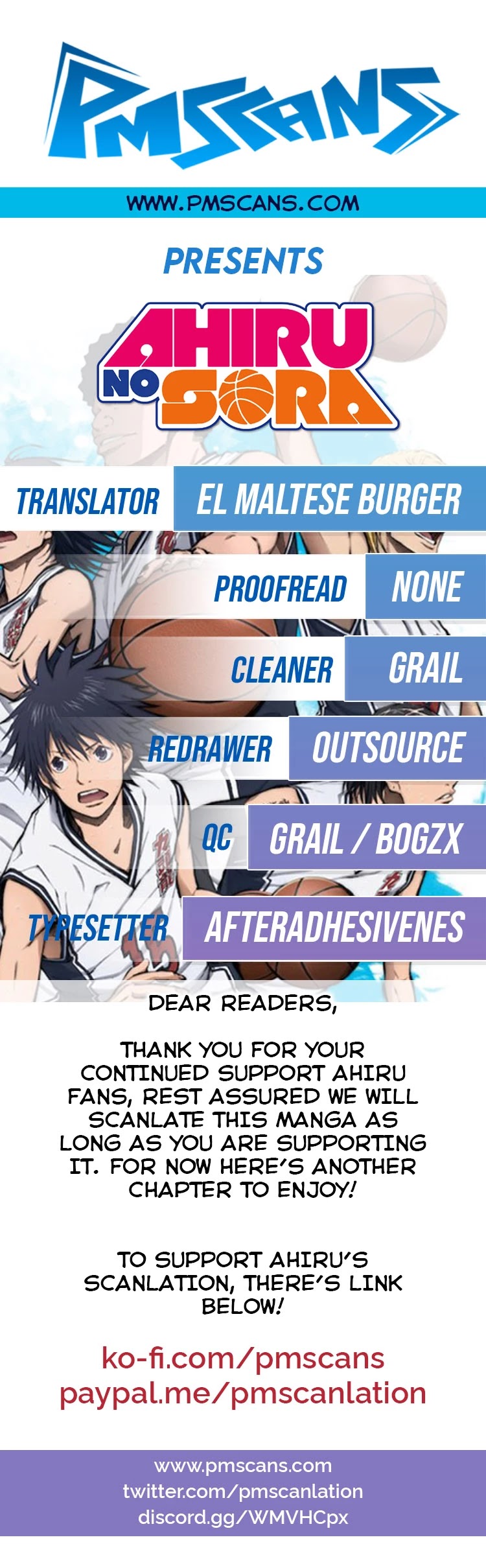 Ahiru no Sora Chapter 161.2 page 1 - Chapter 161.2: Realize