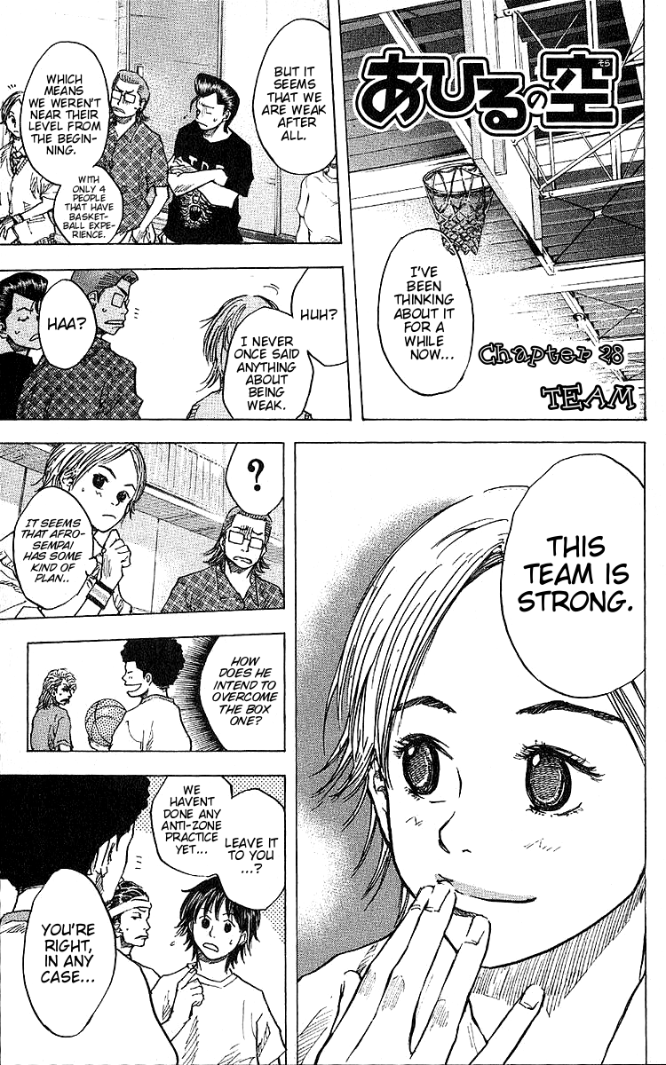 Ahiru no Sora Chapter 28.2 page 1 - Chapter 28 v2 : Team