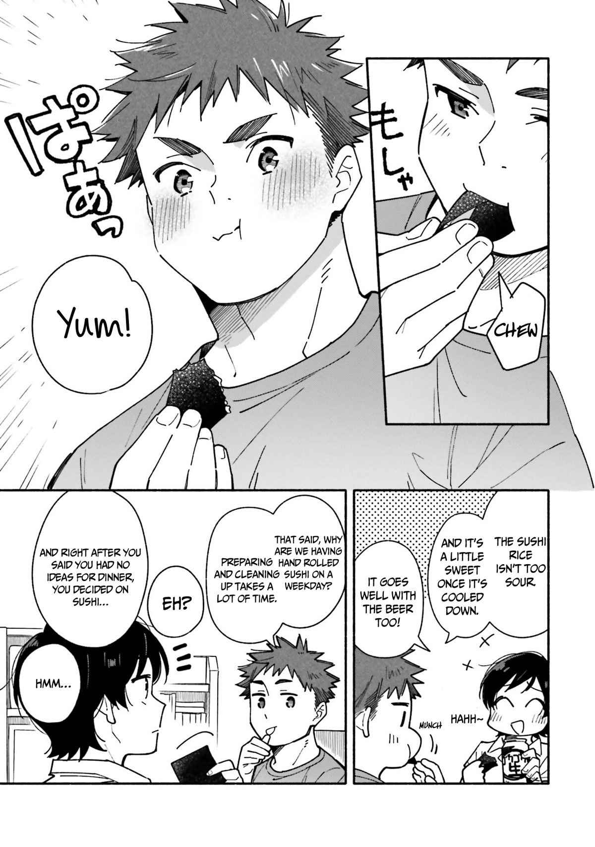 Aikagi-kun to Shiawase Gohan Chapter 13 page 10 - Chapter 13: Hand-Rolled Sushi with the Two of Us