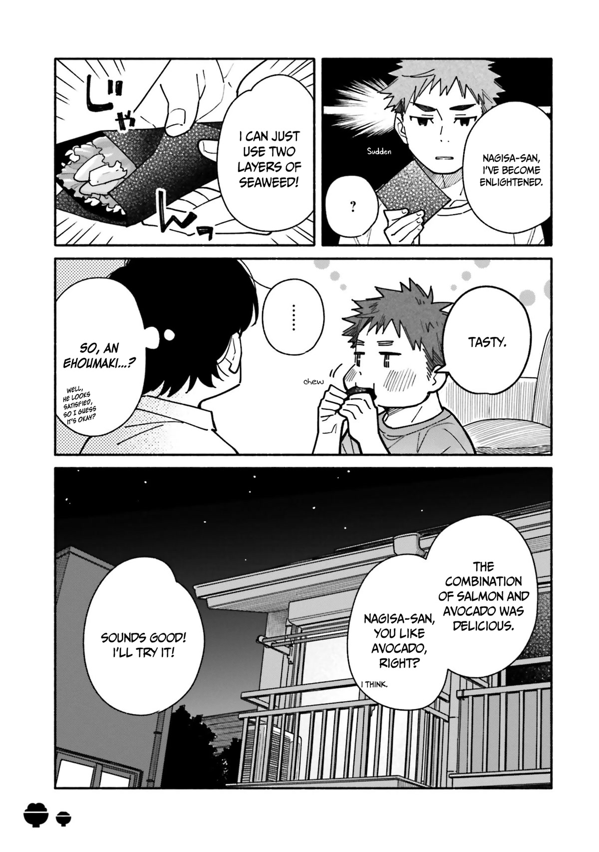 Aikagi-kun to Shiawase Gohan Chapter 13 page 24 - Chapter 13: Hand-Rolled Sushi with the Two of Us