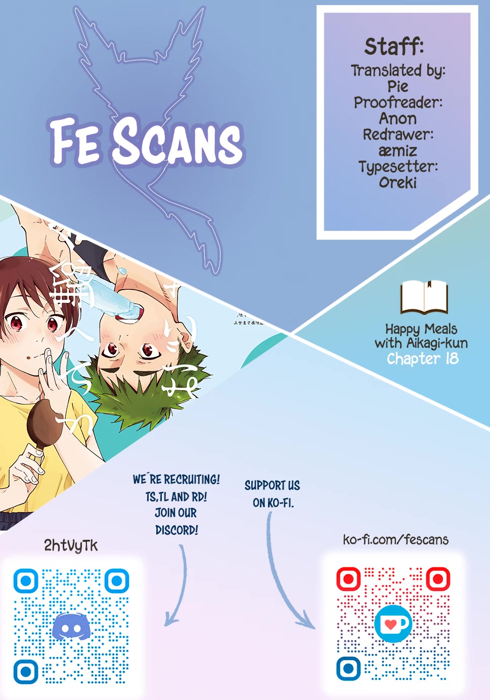 Aikagi-kun to Shiawase Gohan Chapter 18 page 1 - Chapter 18: The Distance When We Sleep