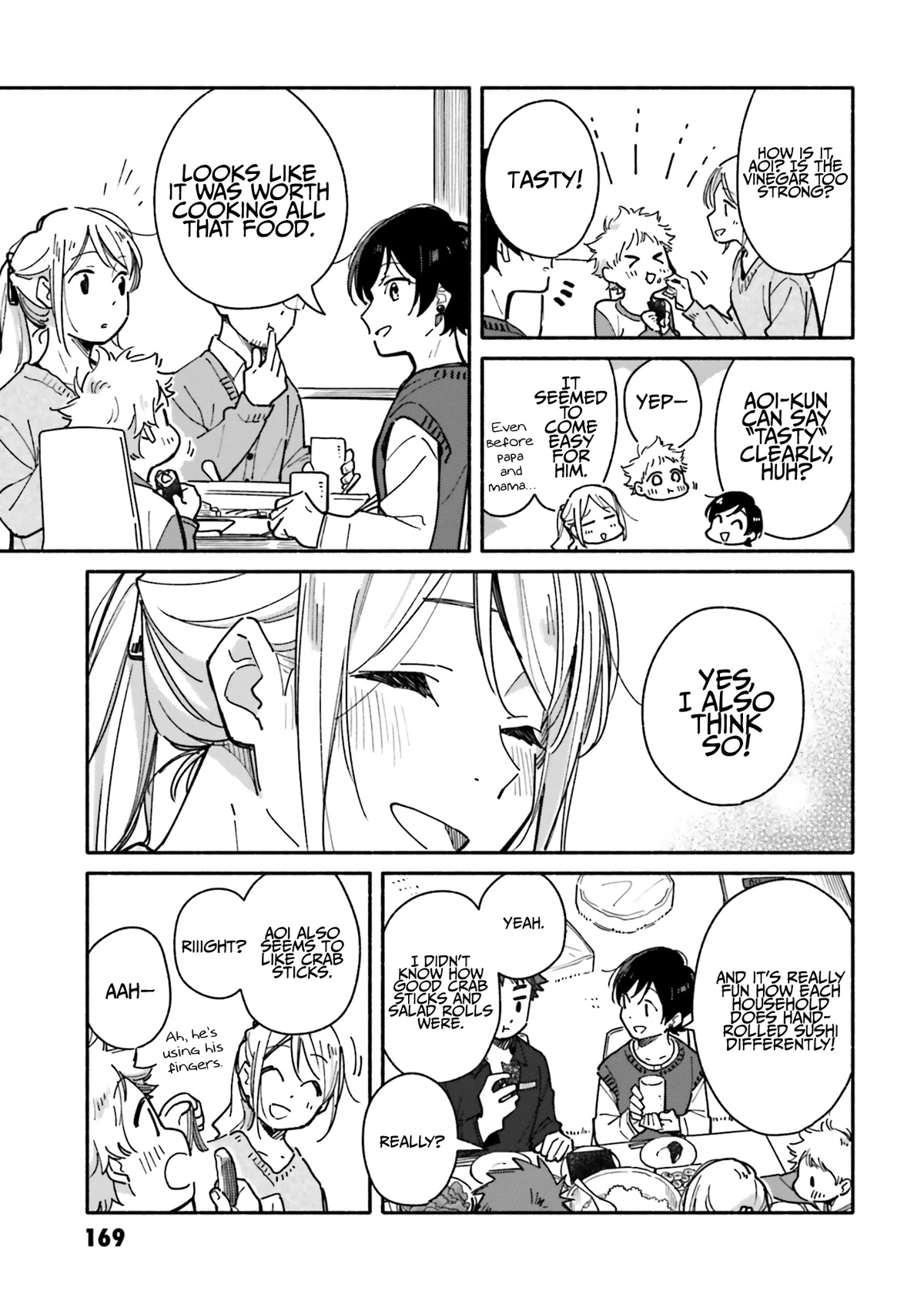 Aikagi-kun to Shiawase Gohan Chapter 21 page 11 - Chapter 21: Hand-Rolled Sushi with Everyone