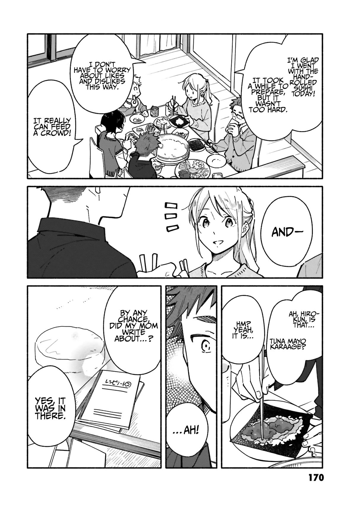 Aikagi-kun to Shiawase Gohan Chapter 21 page 12 - Chapter 21: Hand-Rolled Sushi with Everyone