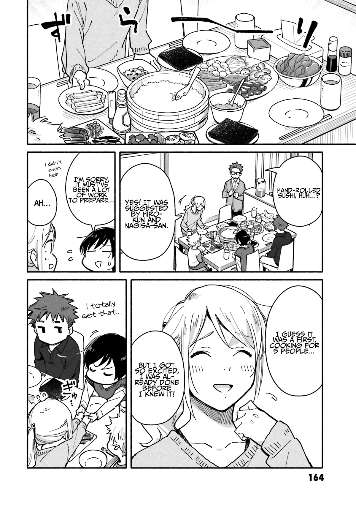 Aikagi-kun to Shiawase Gohan Chapter 21 page 6 - Chapter 21: Hand-Rolled Sushi with Everyone