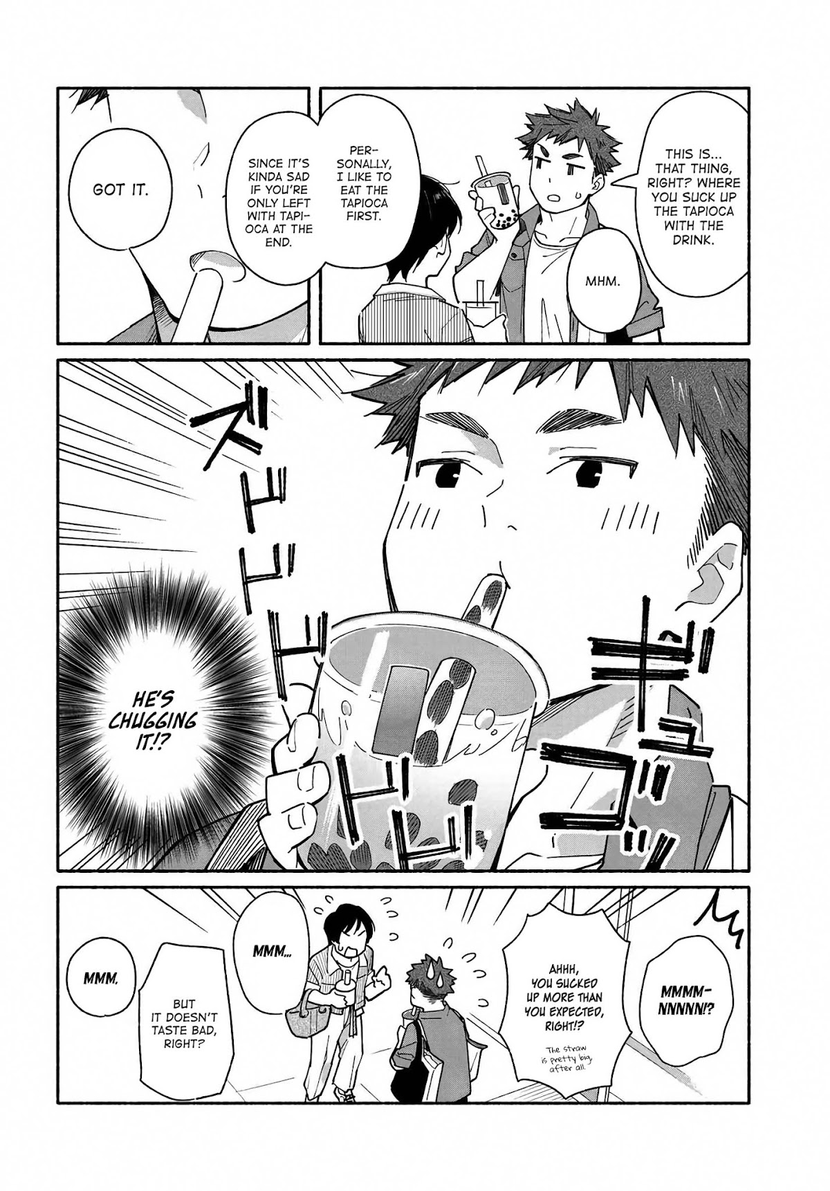 Aikagi-kun to Shiawase Gohan Chapter 4 page 12 - Chapter 4: Bag Holder and Bubble Tea