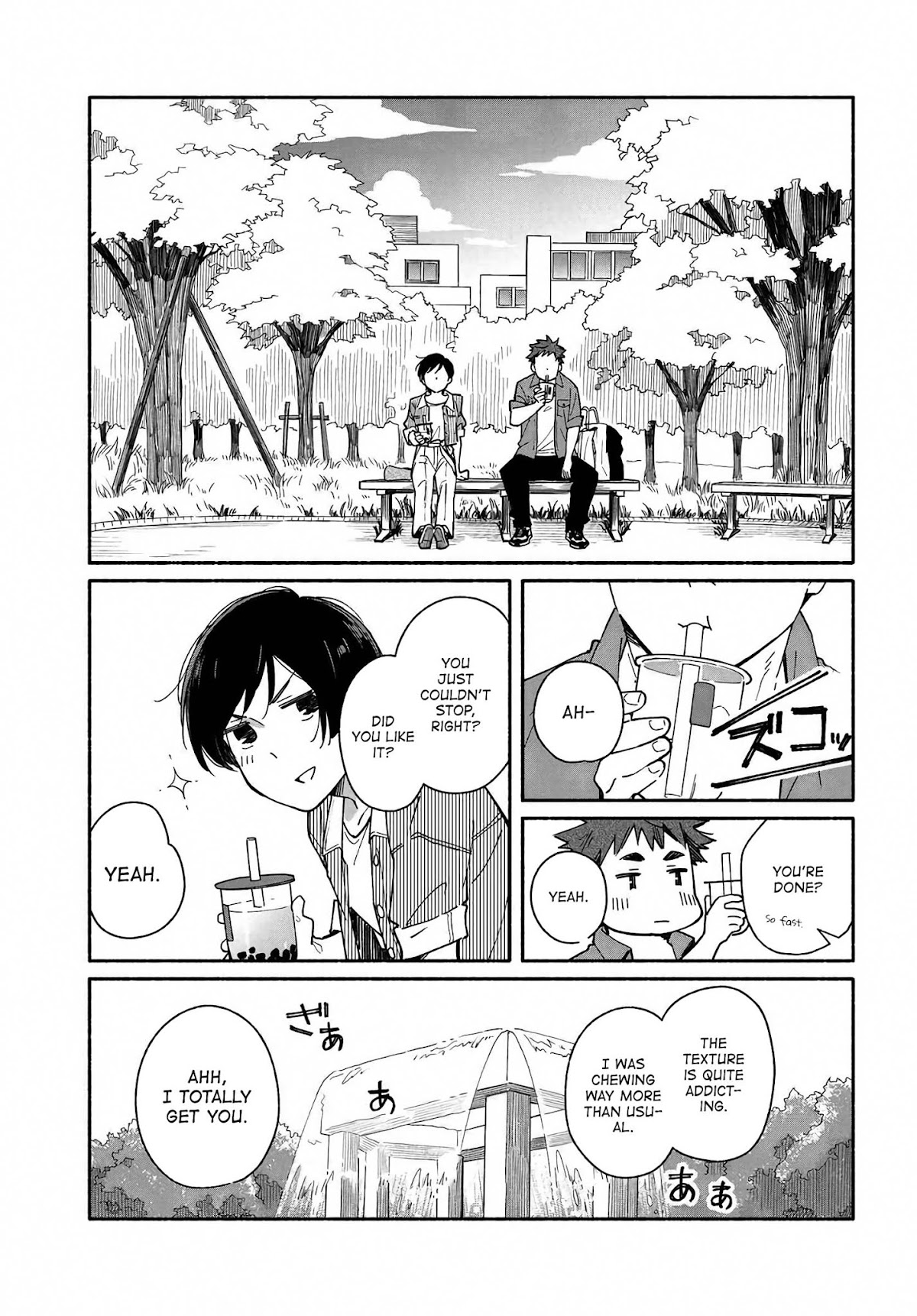 Aikagi-kun to Shiawase Gohan Chapter 4 page 15 - Chapter 4: Bag Holder and Bubble Tea