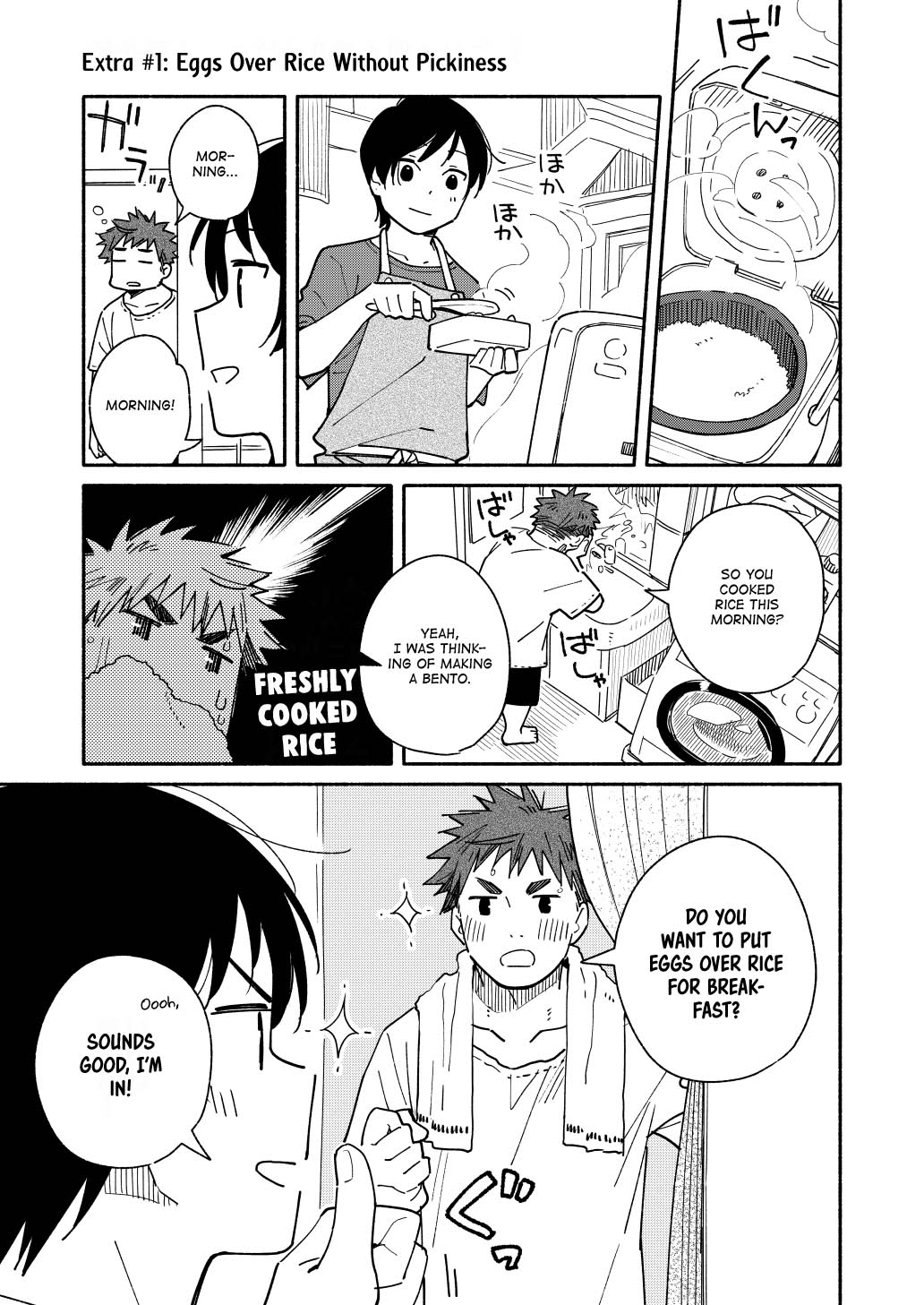 Aikagi-kun to Shiawase Gohan Chapter 6.5 page 1 - Chapter 6.5: Eggs Over Rice Without Pickiness