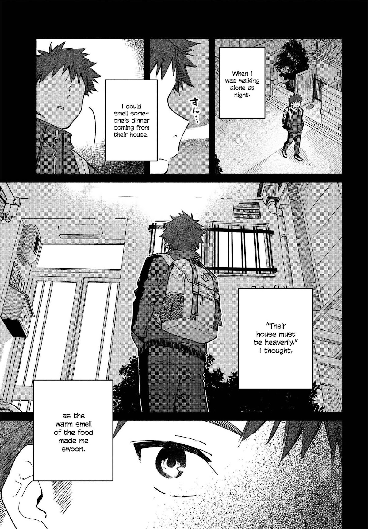 Aikagi-kun to Shiawase Gohan Chapter 7 page 1 - Chapter 7: The Smell of Supper