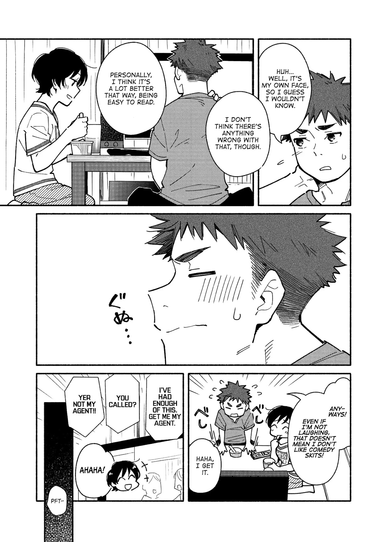 Aikagi-kun to Shiawase Gohan Chapter 9.5 page 3 - Chapter 9.5: Diverse Deadpan Faces