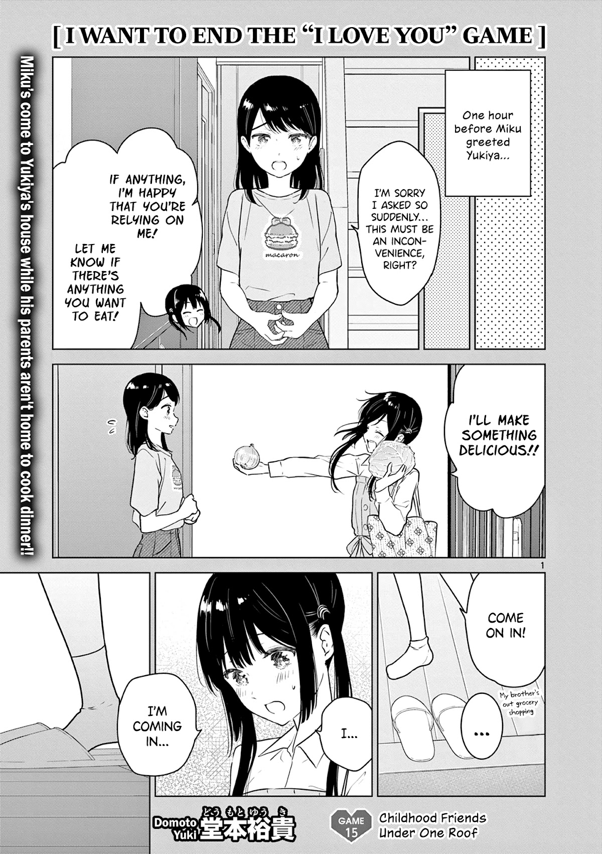 Aishiteru Game wo Owarasetai Chapter 15 page 1 - Chapter 15: Childhood Friends Under One Roof