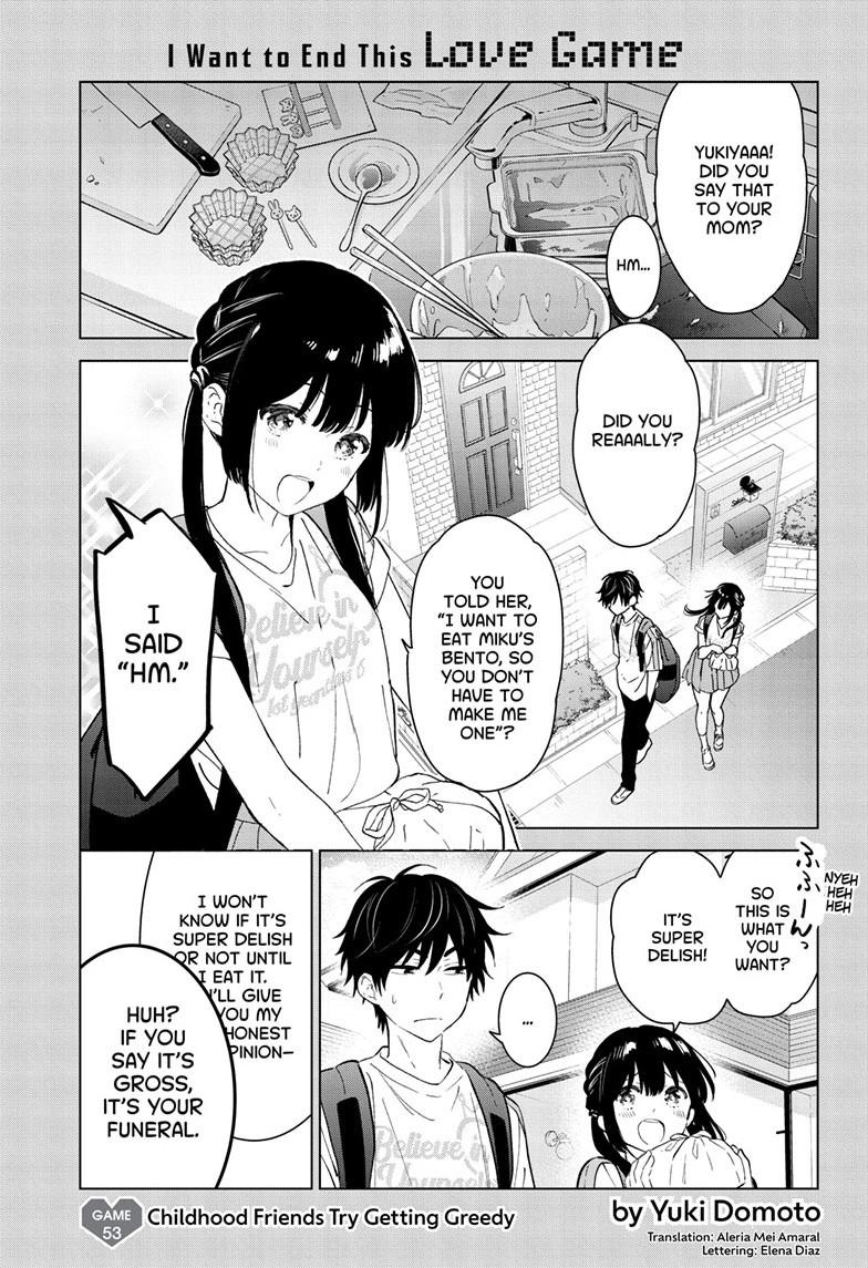 Aishiteru Game wo Owarasetai Chapter 53 page 1 - Chapter 53
