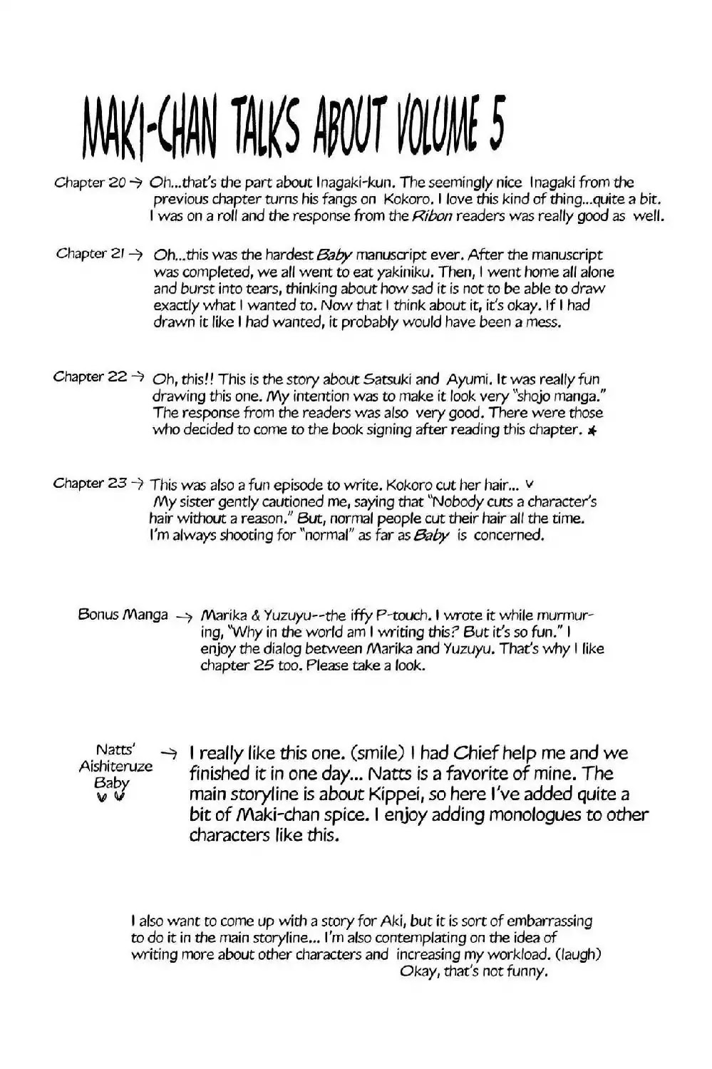 Aishiteruze Baby Chapter 23.5 page 10 - Vol.5 Bonus Story: Marika + Yuzuyu