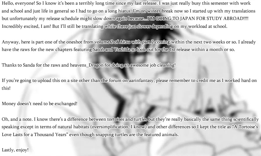Aitsu no Daihonmei Chapter 7.1 page 1 - Chapter 7.1