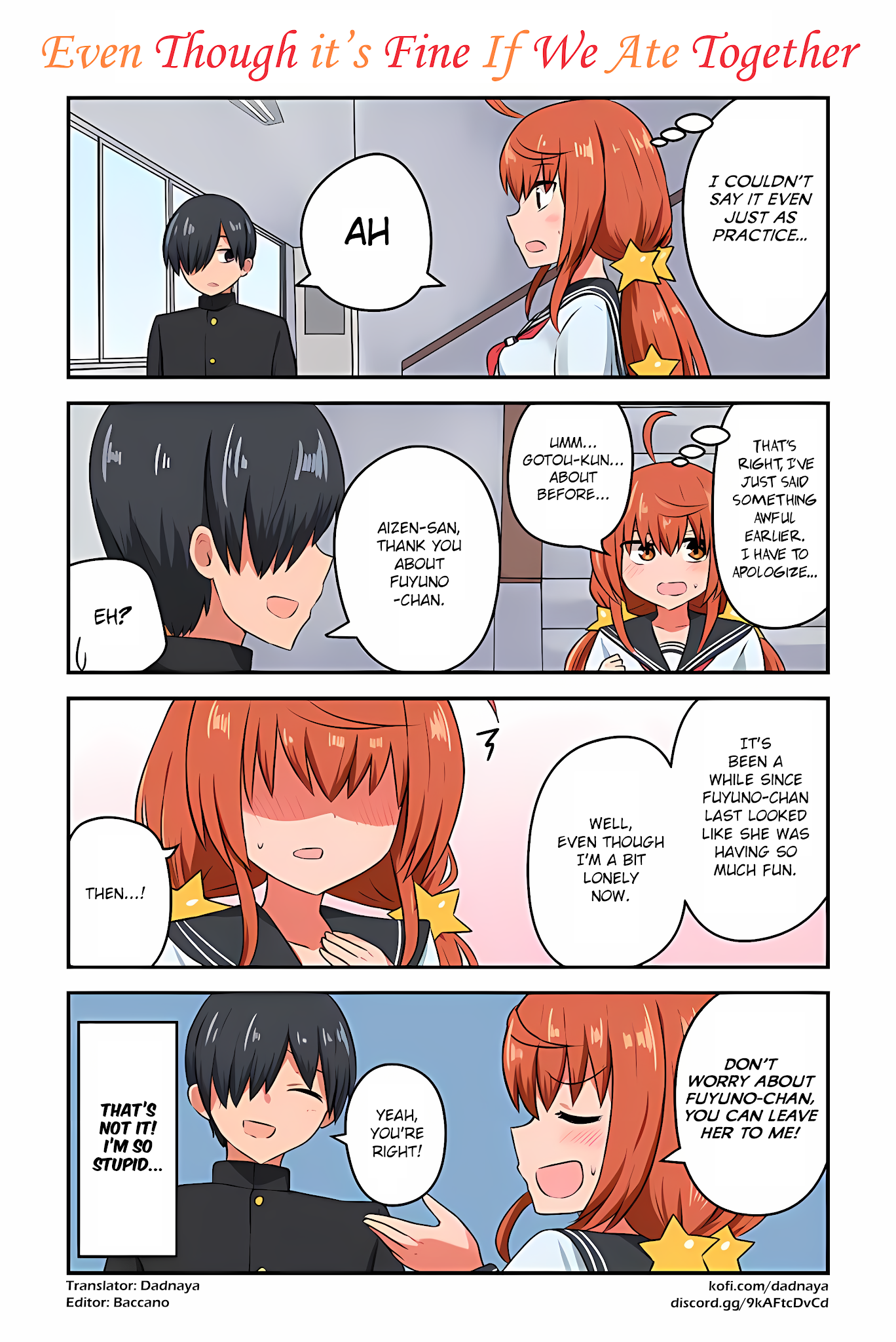 Aizen-san Can't Be Honest! Chapter 18 page 1 - Chapter 18: Even Though it's Fine If We Ate Together!